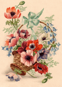 Panier fleuri pour c&eacute;l&eacute;brer maman